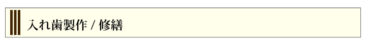 入れ歯製作/修繕